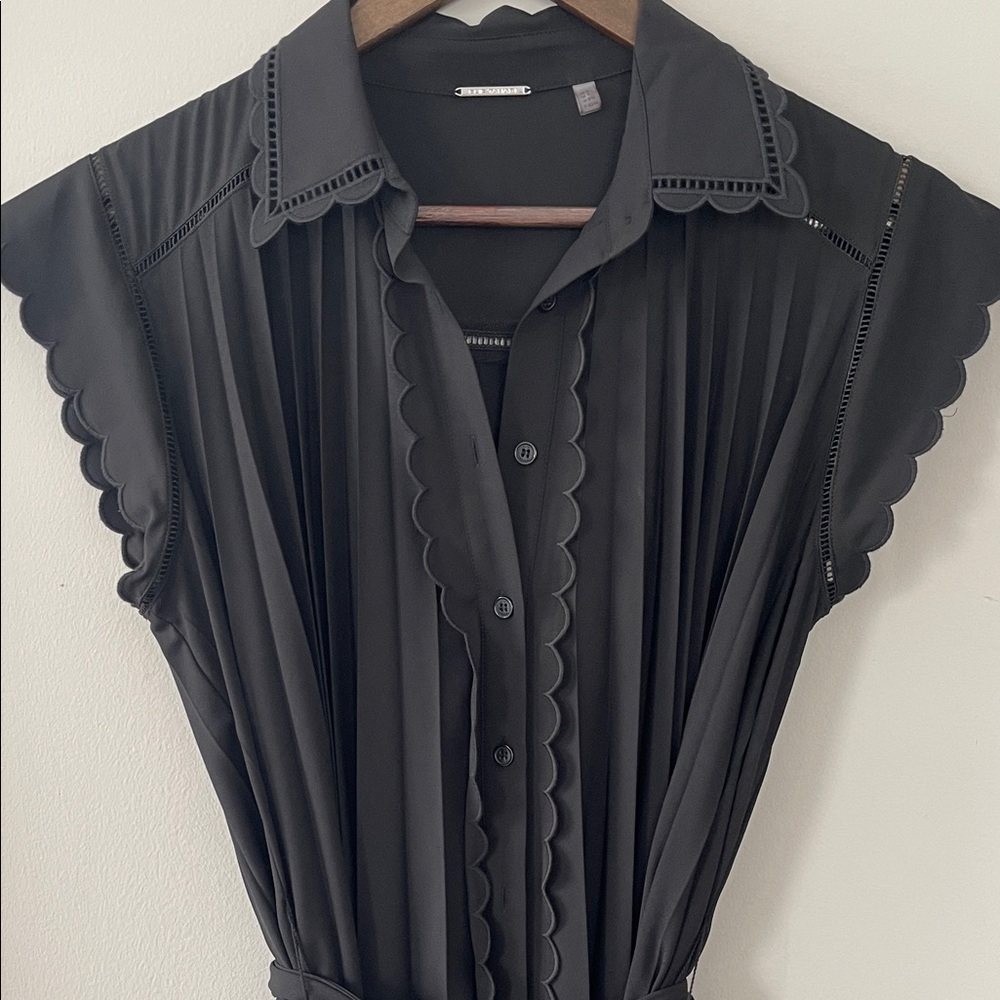 Elie Tahari Black Pleated Mini Dress - Picture 3 of 3